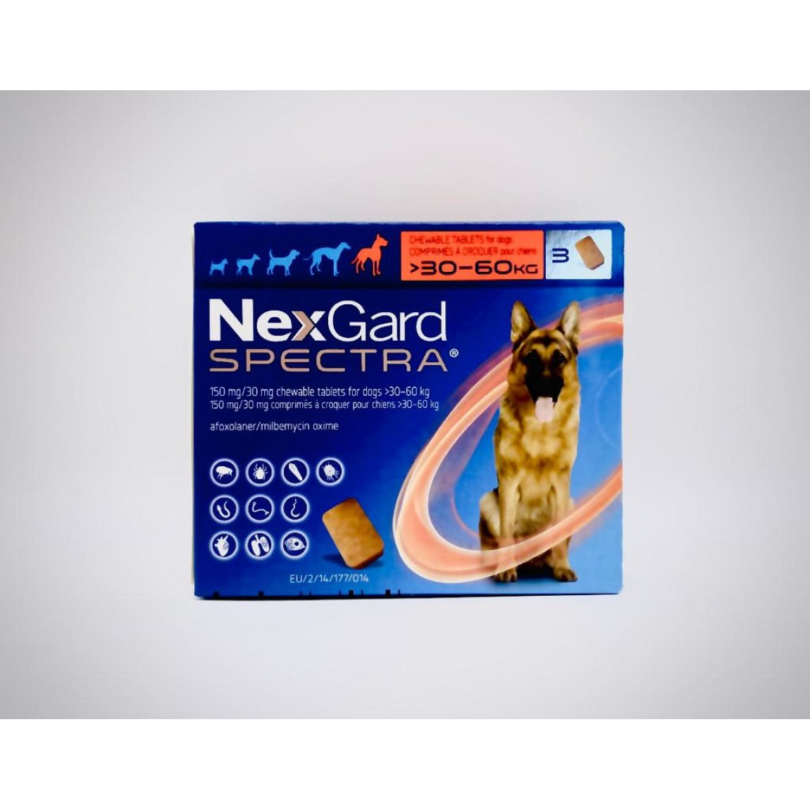 NexGard Spectra 150 mg 30 mg Chewable Tablets for Dogs 30 60 kg Pet Master