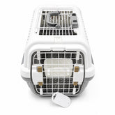 Pet Master™Wire Mesh Skylight Pet Travel Case With Plate&Bowl