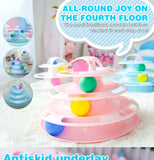 Cat Turntable Interactive Four-Level Tower of Tracks