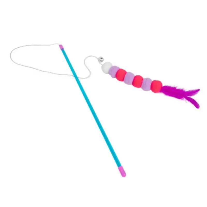 Interactive Cat Toy Stick With Elastic Rope