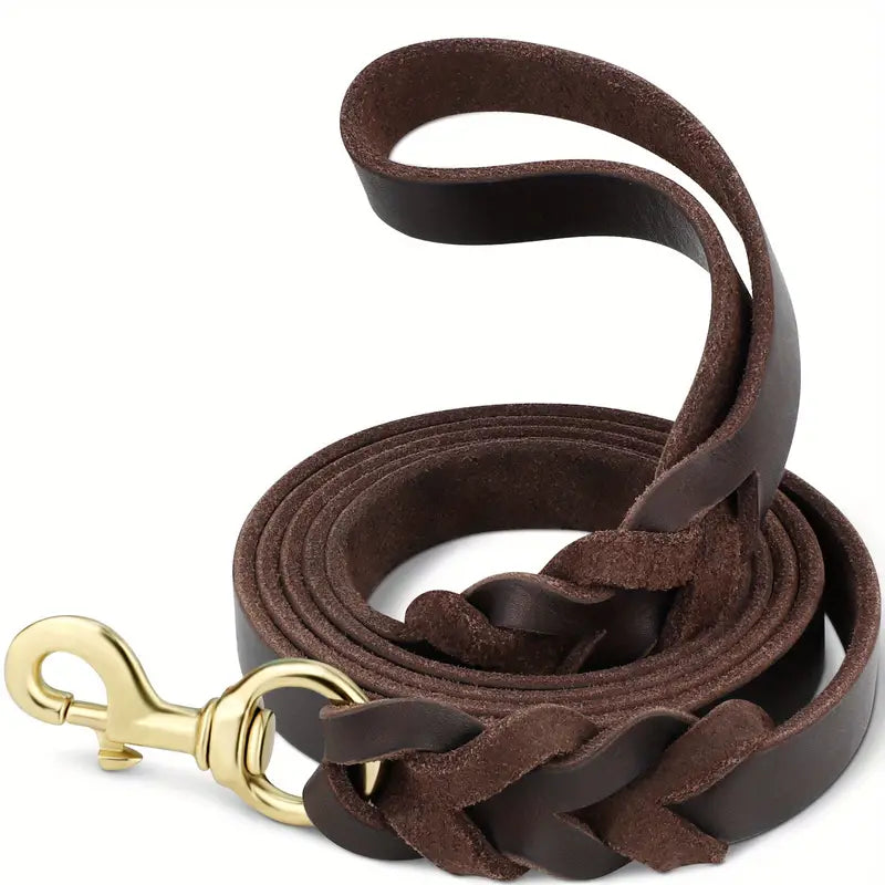 Square Leather Leash For Pets