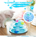 Cat Turntable Interactive Four-Level Tower of Tracks