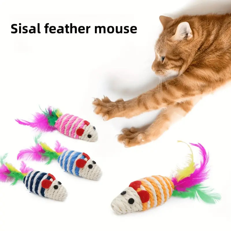 Multi Color Mouse Cat Toy