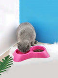 Plastic Dual Pet Food & Water Bowl