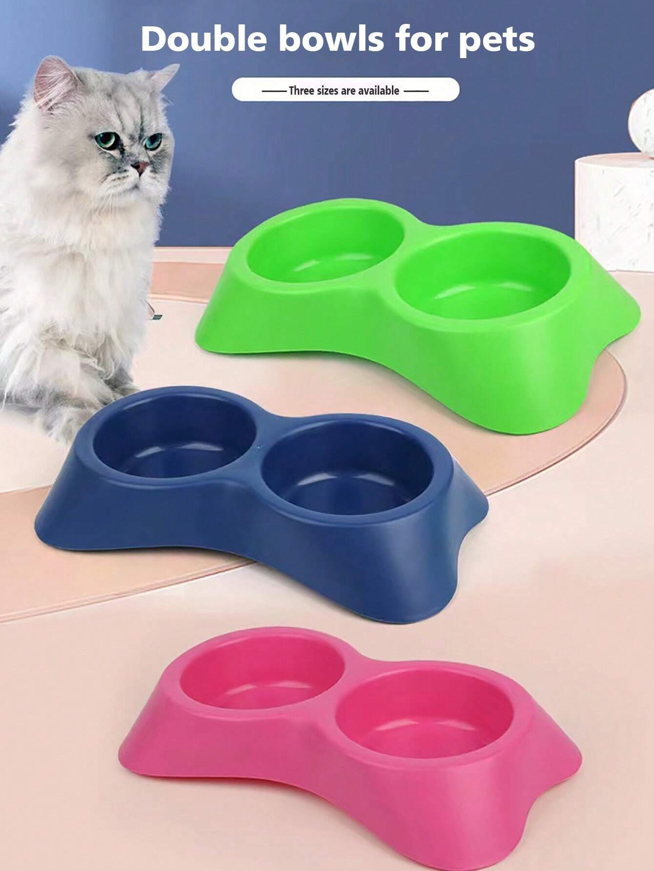 Plastic Dual Pet Food & Water Bowl