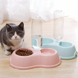 Cat Face Water Dispenser With Bowl And Bottle