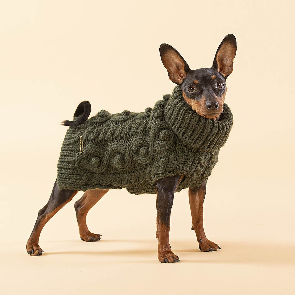 Handknit Dog Wool Sweater