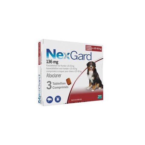 NexGard Chewable Tablets for Dogs 136 MG (25 to 50 KG)