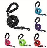 Round Rope Leash with Rubber Handle