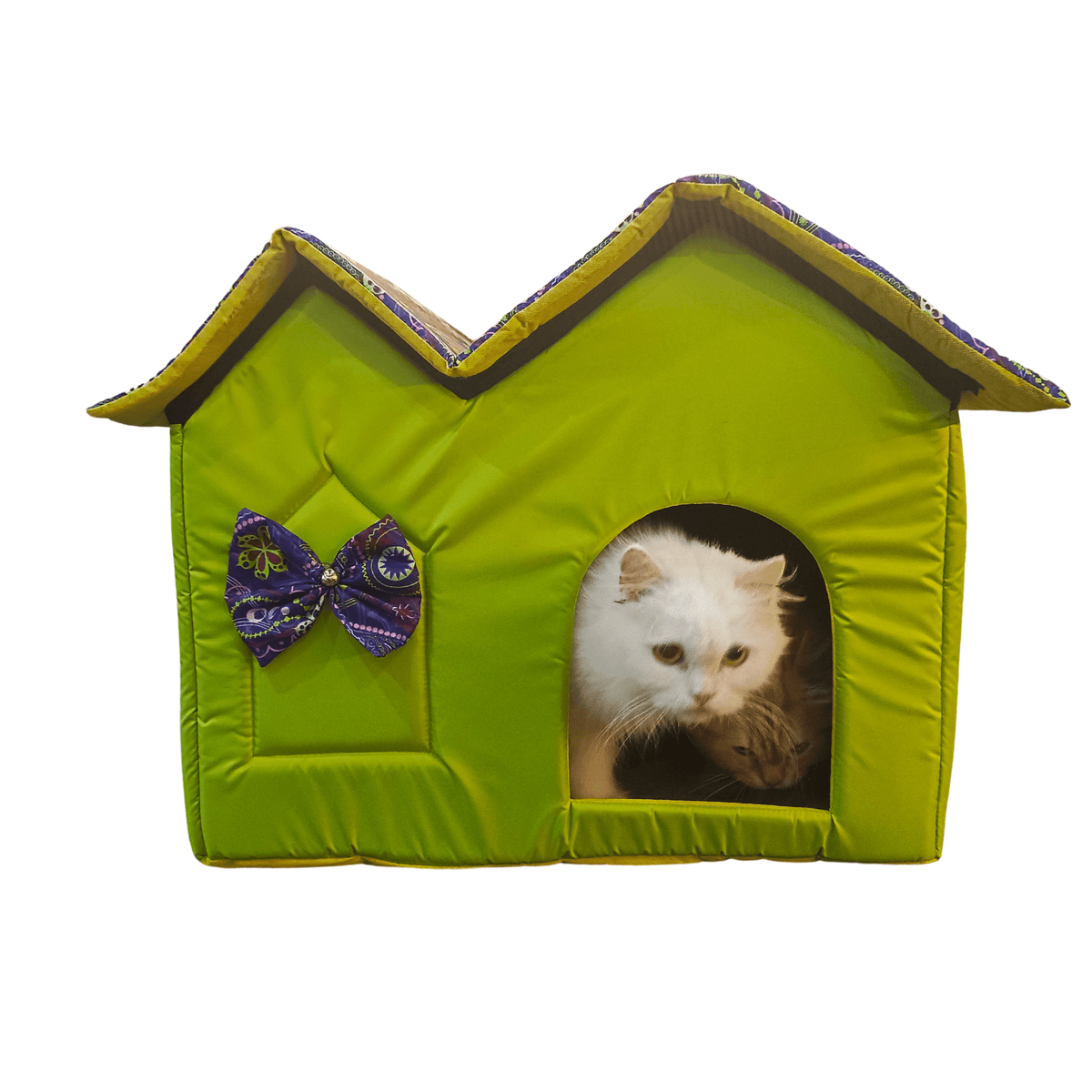 Double Hut Cat and Puppies House - Soft Indoor