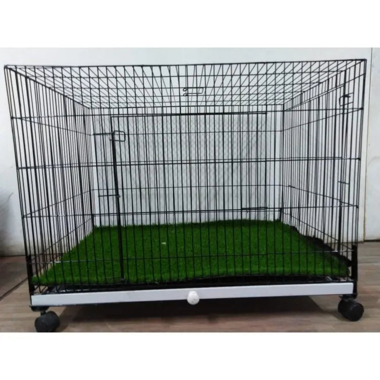 Folding Iron cage - with grass carpet