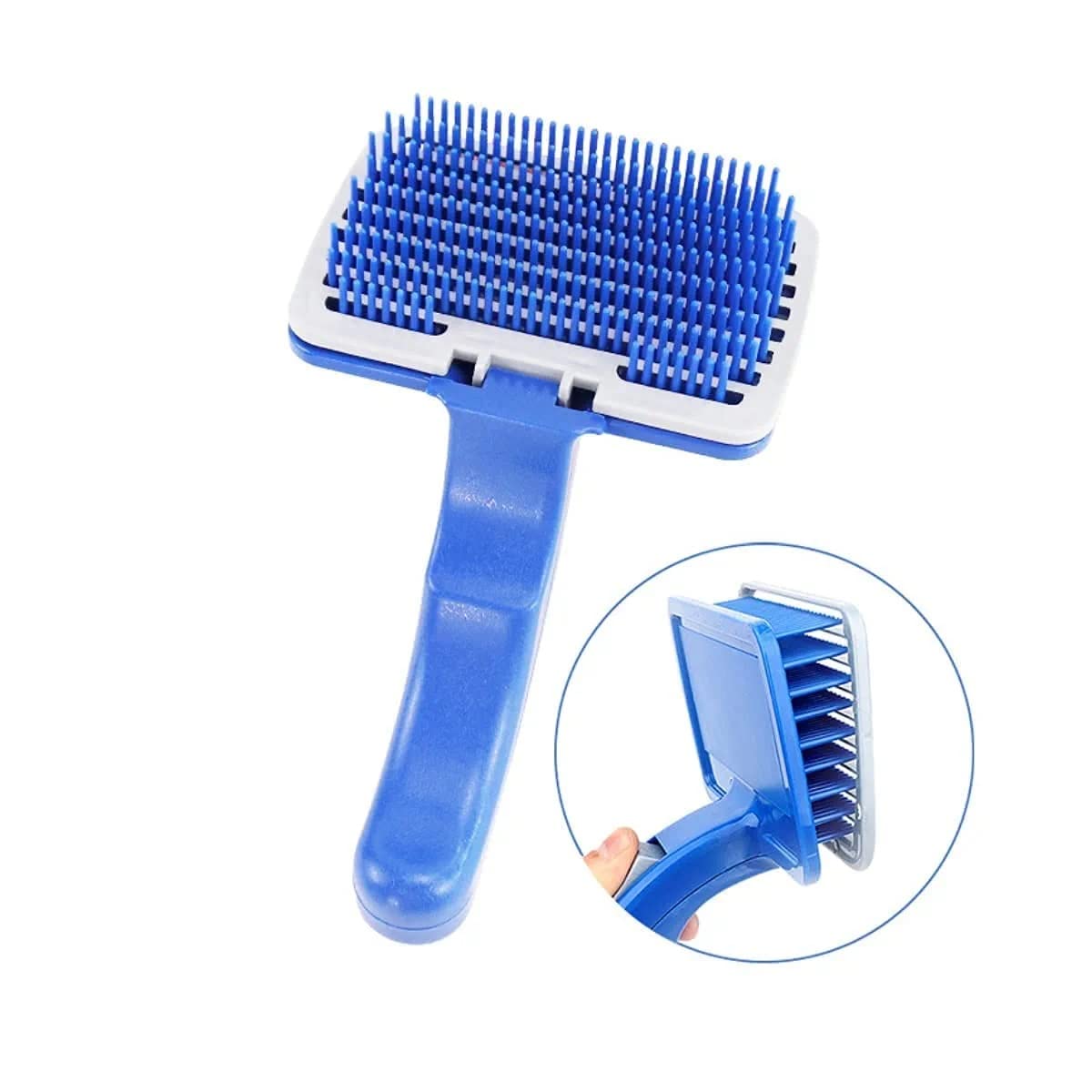 Blue Button Brush for Cat and Dog