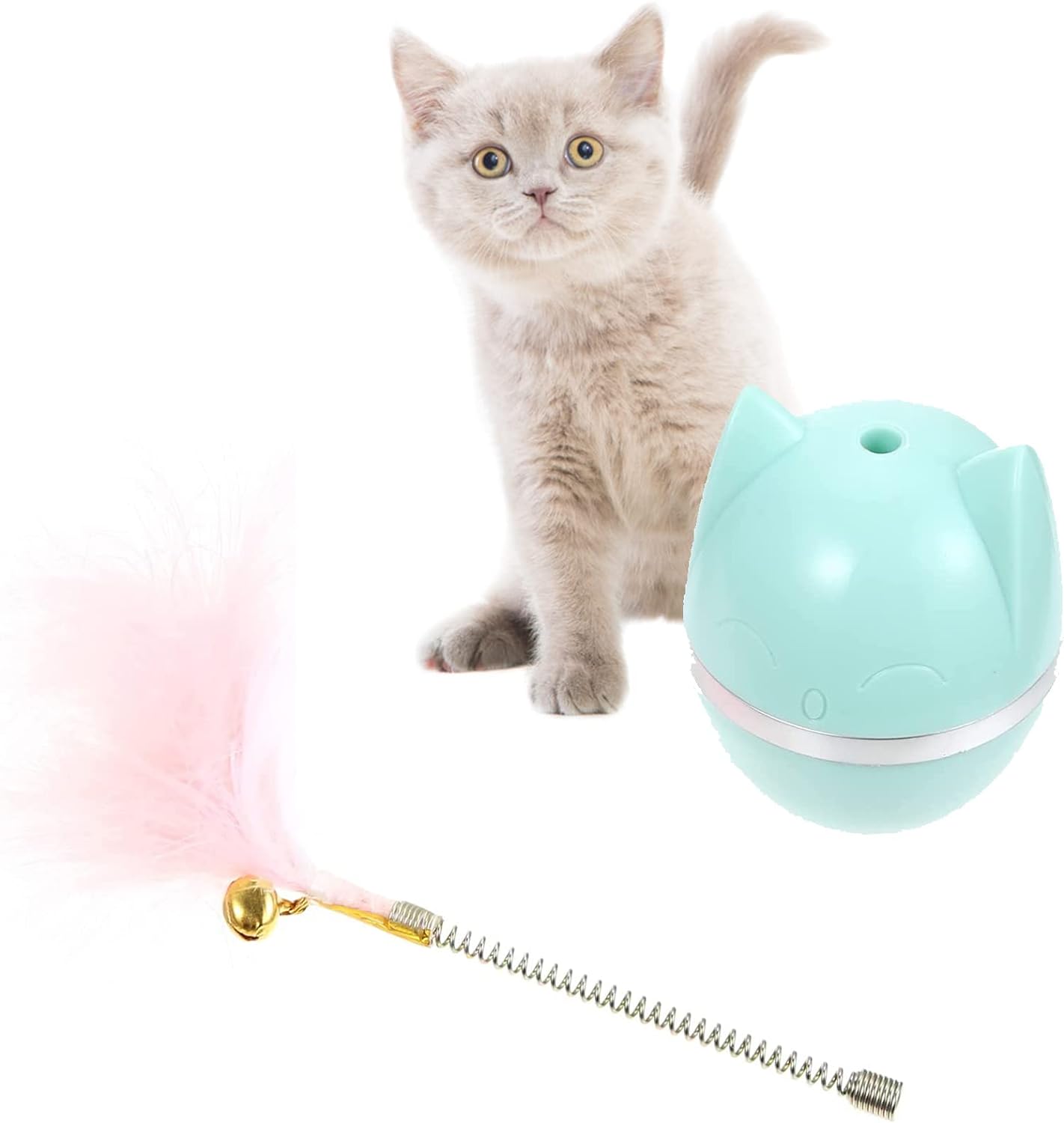 Interactive Cartoon Feather Cat Toy