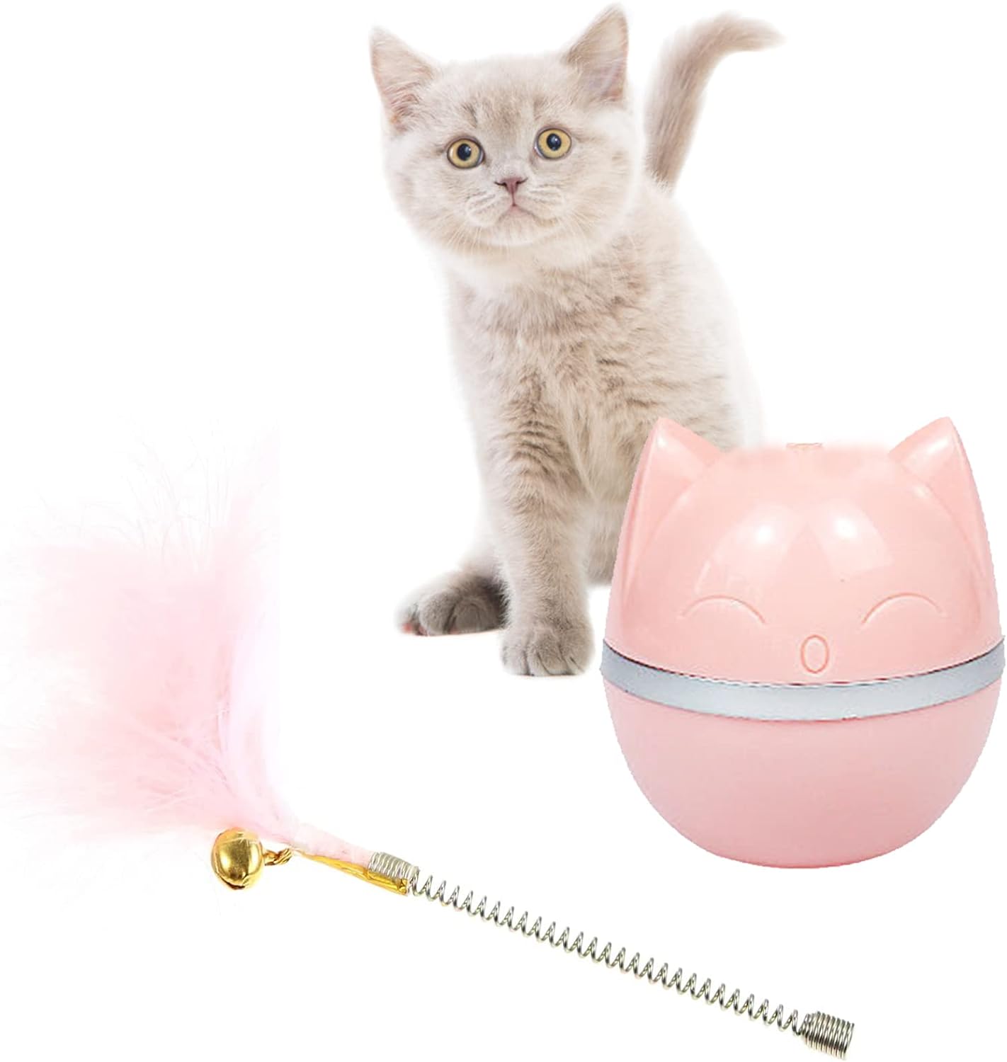 Interactive Cartoon Feather Cat Toy