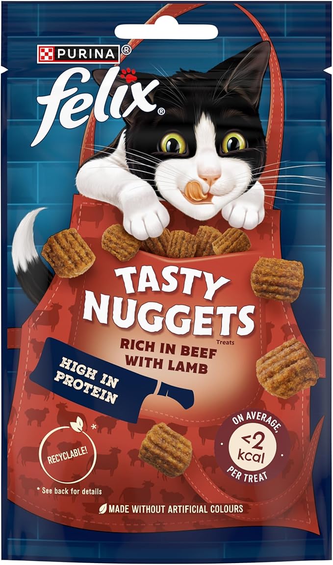 Felix Tasty Nuggets Beef and Lamb Cat Treats – 50 Gram