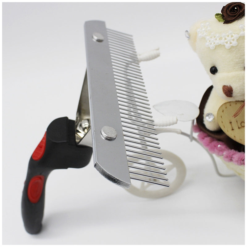 Interactive Rake Comb Straight Iron Brush For Cats and Dogs