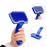 Blue Button Brush for Cat and Dog