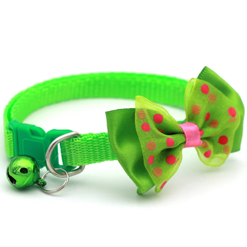 Adjustable Cat Bow Collars with Bell For Cats