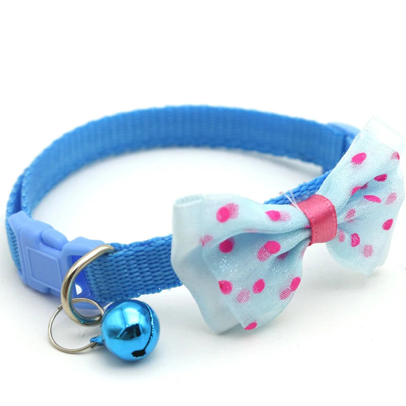 Adjustable Cat Bow Collars with Bell For Cats