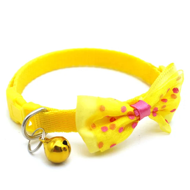 Adjustable Cat Bow Collars with Bell For Cats