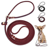 Leather Chock Leash For Pets