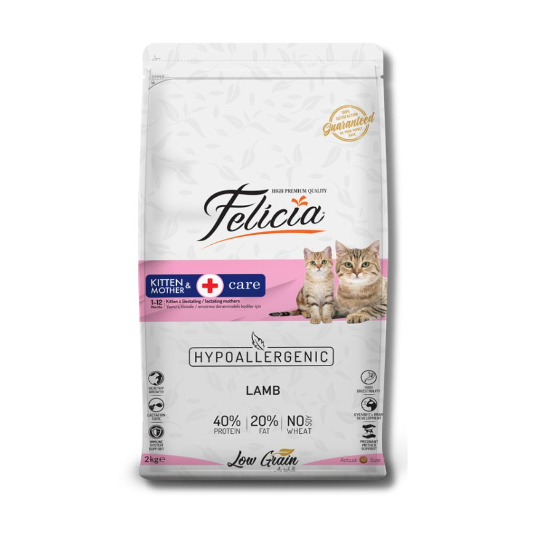 Felicia Kitten & Mother Care Cat Food with Lamb