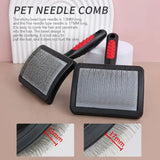 Interactive Black Slicker Brush for Dog and Cat