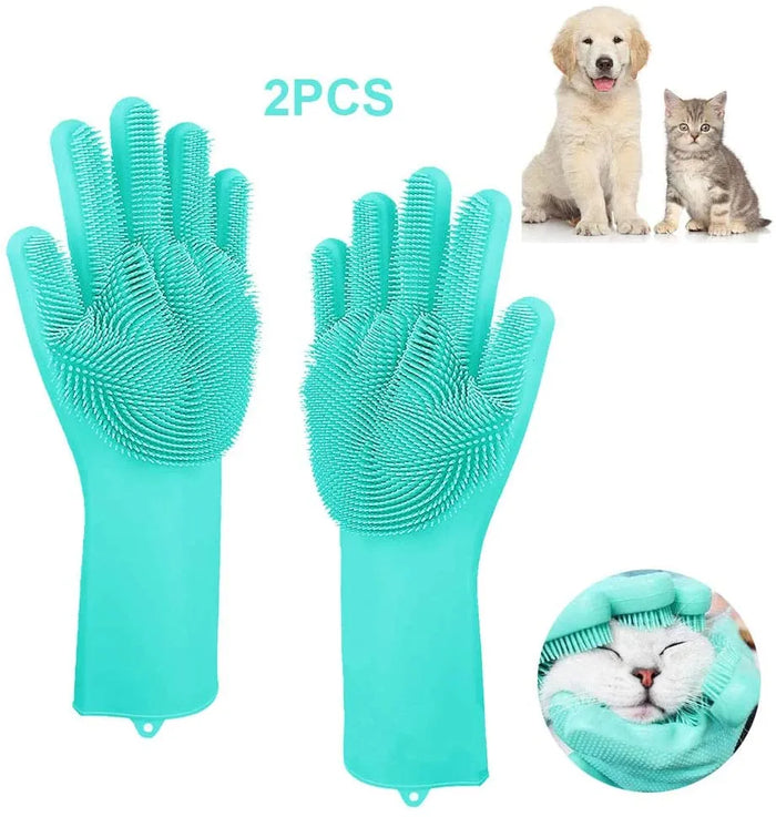 Full Hand Pet Bath Glove for Cats and Dogs