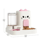 Water and food dispenser for cat