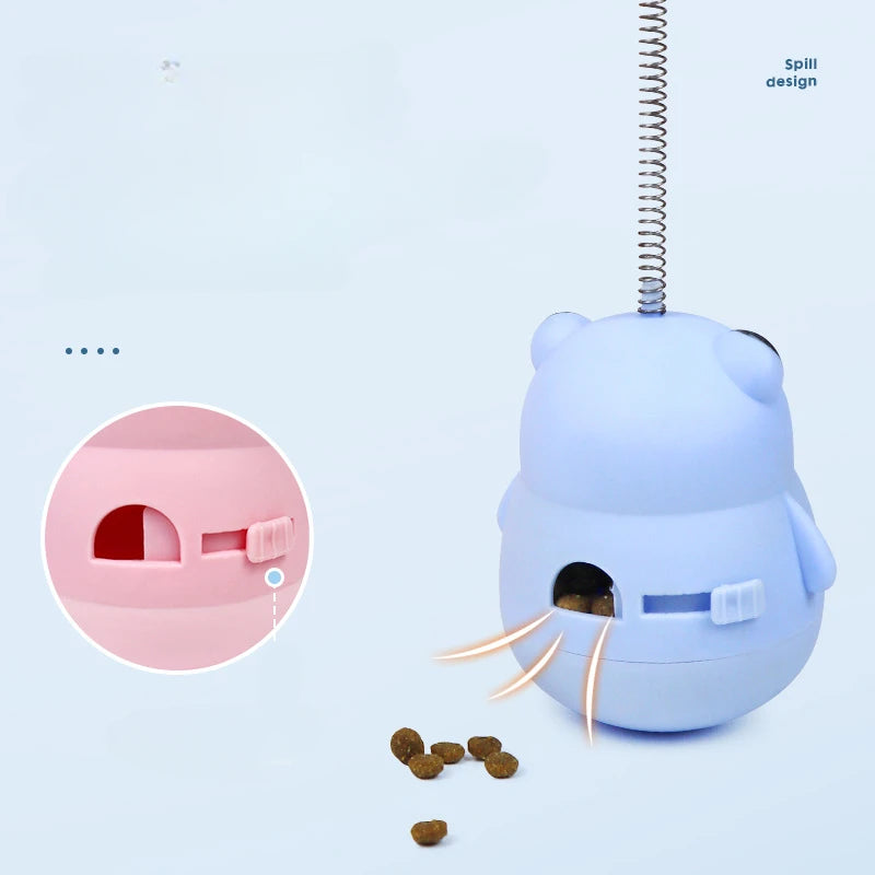 Interactive Cat Toy Tumbler Food Dispenser