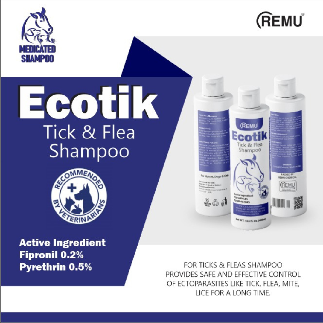 Remu - Ecotik Medicated Dog & Cat Shampoo