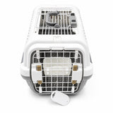 Pet Master™Wire Mesh Skylight Pet Travel Case With Plate&Bowl