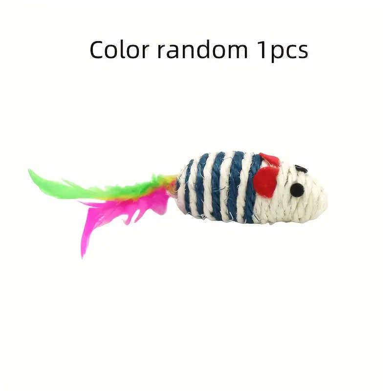 Multi Color Mouse Cat Toy