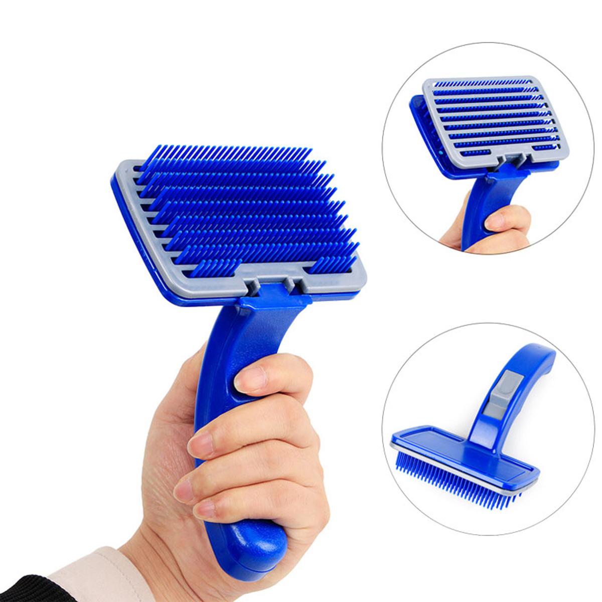 Blue Button Brush for Cat and Dog