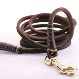 Square Imported Leather Leash