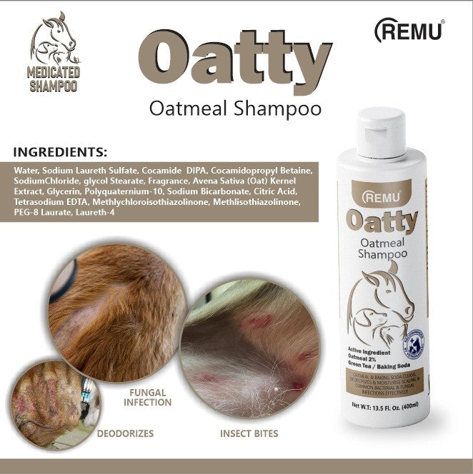 Remu Oatmeal Medicated Shampoo For Cat & Dogs