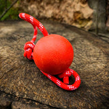 Red Hard Ball With Rope For Pets